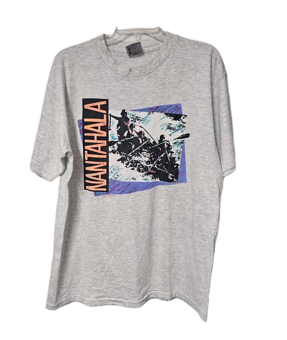 Vtg ‘91 Nantahala River T Shirt Sz XL Made In USA Oneita Power-T Single Stitch